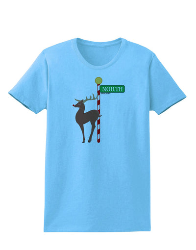 Rudolf Ratchet Reindeer Color Womens T-Shirt-Womens T-Shirt-TooLoud-Aquatic-Blue-X-Small-Davson Sales