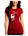 Rudolf the Ratchet Reindeer Juniors Crew Dark T-Shirt-T-Shirts Juniors Tops-TooLoud-Red-Juniors Fitted Small-Davson Sales