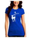 Rudolf the Ratchet Reindeer Juniors Crew Dark T-Shirt-T-Shirts Juniors Tops-TooLoud-Royal-Blue-Juniors Fitted Small-Davson Sales