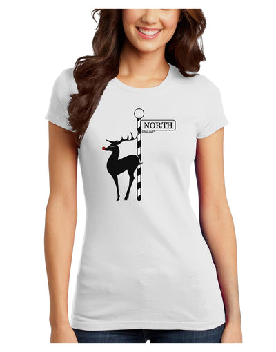 Rudolf the Ratchet Reindeer Juniors T-Shirt-Womens Juniors T-Shirt-TooLoud-White-Juniors Fitted X-Small-Davson Sales