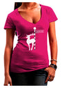 Rudolf the Ratchet Reindeer Juniors V-Neck Dark T-Shirt-Womens V-Neck T-Shirts-TooLoud-Hot-Pink-Juniors Fitted Small-Davson Sales