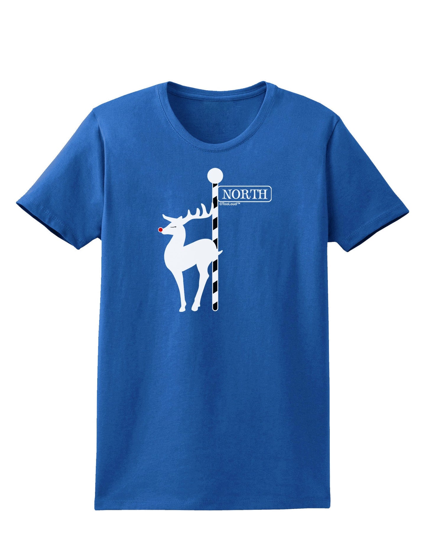 Rudolf the Ratchet Reindeer Womens Dark T-Shirt-TooLoud-Royal-Blue-X-Small-Davson Sales