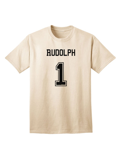 Rudolph 1 Adult T-Shirt - Premium Reindeer Jersey-Mens T-shirts-TooLoud-Natural-Small-Davson Sales