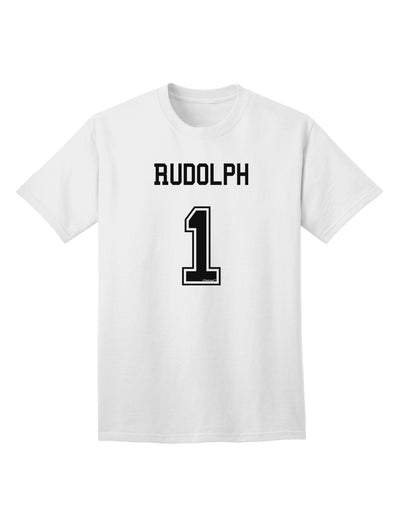 Rudolph 1 Adult T-Shirt - Premium Reindeer Jersey-Mens T-shirts-TooLoud-White-Small-Davson Sales