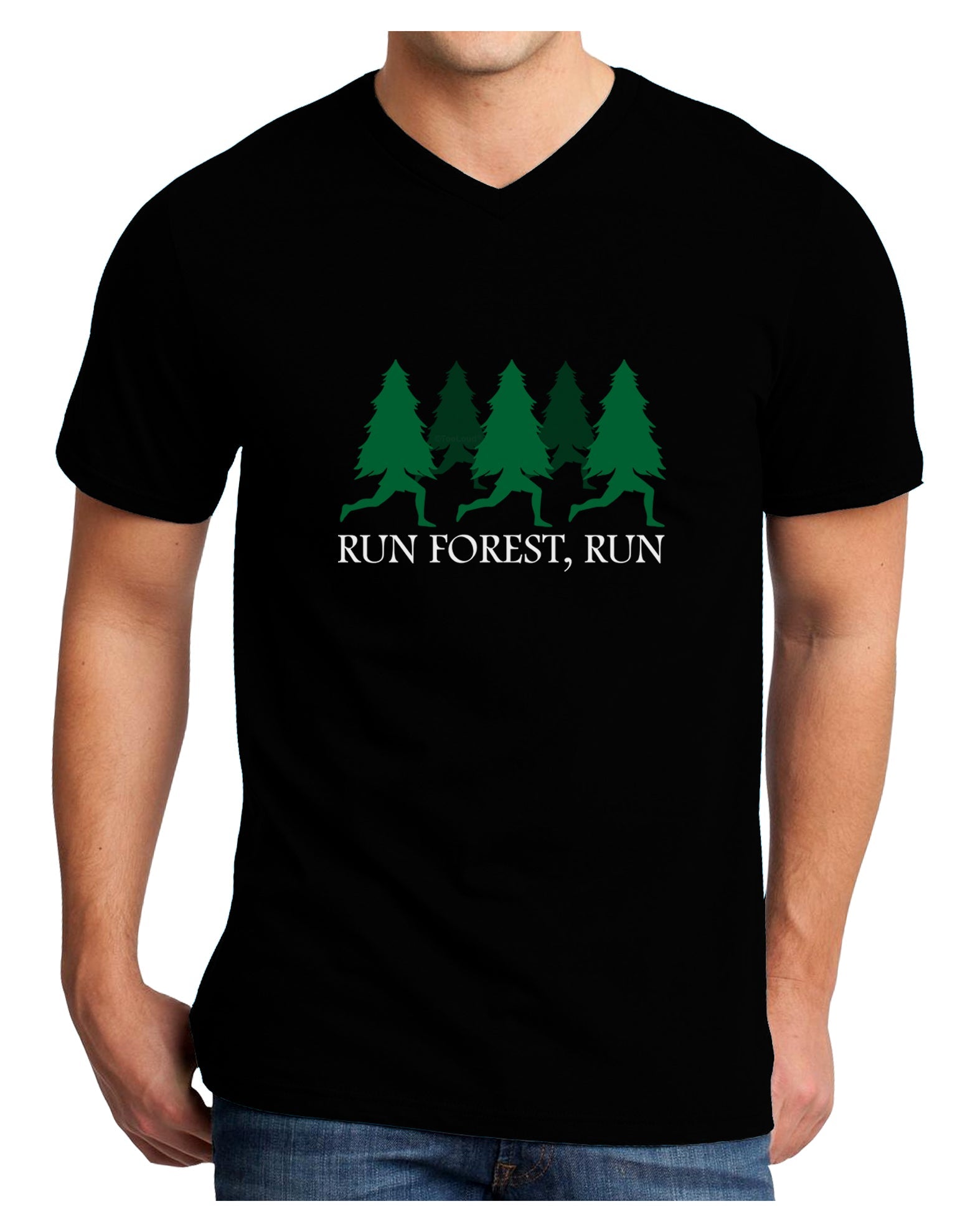 Run Forest Run Funny Adult Dark V-Neck T-Shirt by TooLoud-TooLoud-Black-Small-Davson Sales