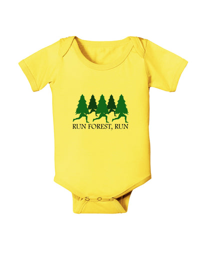 Run Forest Run Funny Baby Romper Bodysuit by TooLoud-TooLoud-Yellow-06-Months-Davson Sales