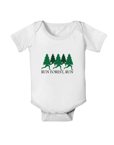 Run Forest Run Funny Baby Romper Bodysuit by TooLoud-TooLoud-White-06-Months-Davson Sales