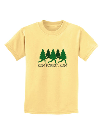 Run Forest Run Funny Childrens T-Shirt by TooLoud-TooLoud-Daffodil-Yellow-X-Small-Davson Sales