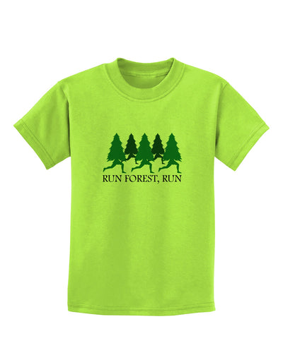 Run Forest Run Funny Childrens T-Shirt by TooLoud-TooLoud-Lime-Green-X-Small-Davson Sales