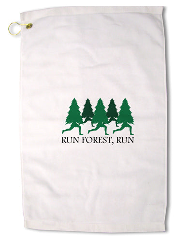 Run Forest Run Funny Premium Cotton Golf Towel - 16 x 25 inch by TooLoud-Golf Towel-TooLoud-16x25"-Davson Sales