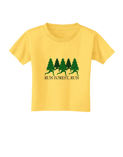 Run Forest Run Funny Toddler T-Shirt by TooLoud-Toddler T-Shirt-TooLoud-Yellow-2T-Davson Sales