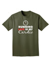 Running Late Is My Cardio Adult Dark T-Shirt-Mens T-Shirt-TooLoud-Military-Green-Small-Davson Sales