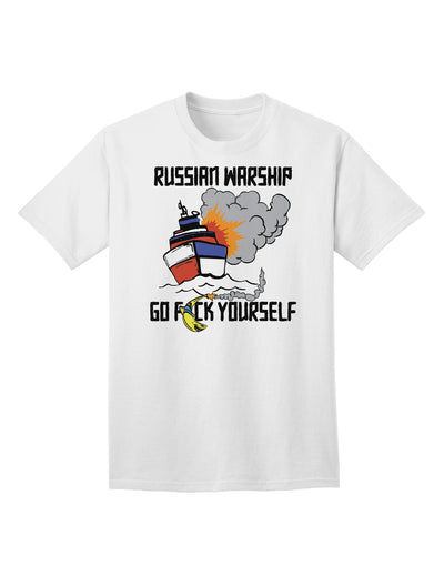 Russian Warship Adult T-Shirt - A Bold and Expressive Choice-Mens T-shirts-TooLoud-White-Small-Davson Sales