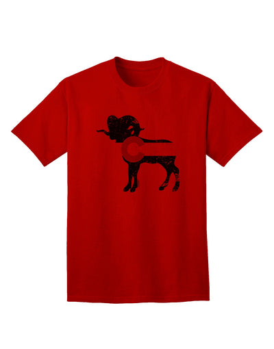 Rustic Rocky Mountain Bighorn Sheep Flag Adult T-Shirt-Mens T-shirts-TooLoud-Red-Small-Davson Sales