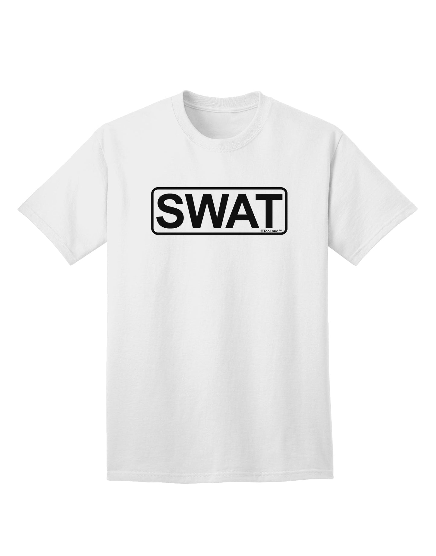 SWAT Team Logo - Adult T-Shirt with Text by TooLoud-Mens T-shirts-TooLoud-White-Small-Davson Sales