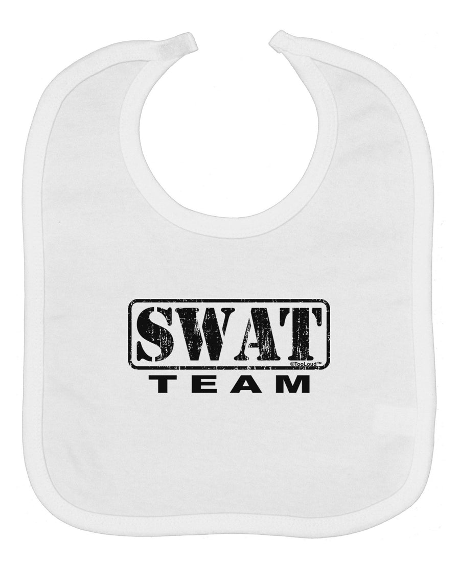 SWAT Team Logo - Distressed Baby Bib