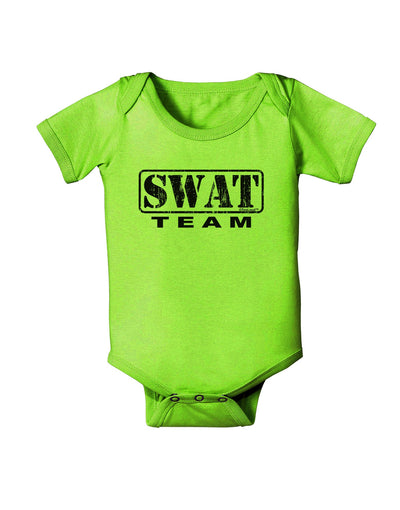 SWAT Team Logo - Distressed Baby Romper Bodysuit-Baby Romper-TooLoud-Lime-Green-06-Months-Davson Sales