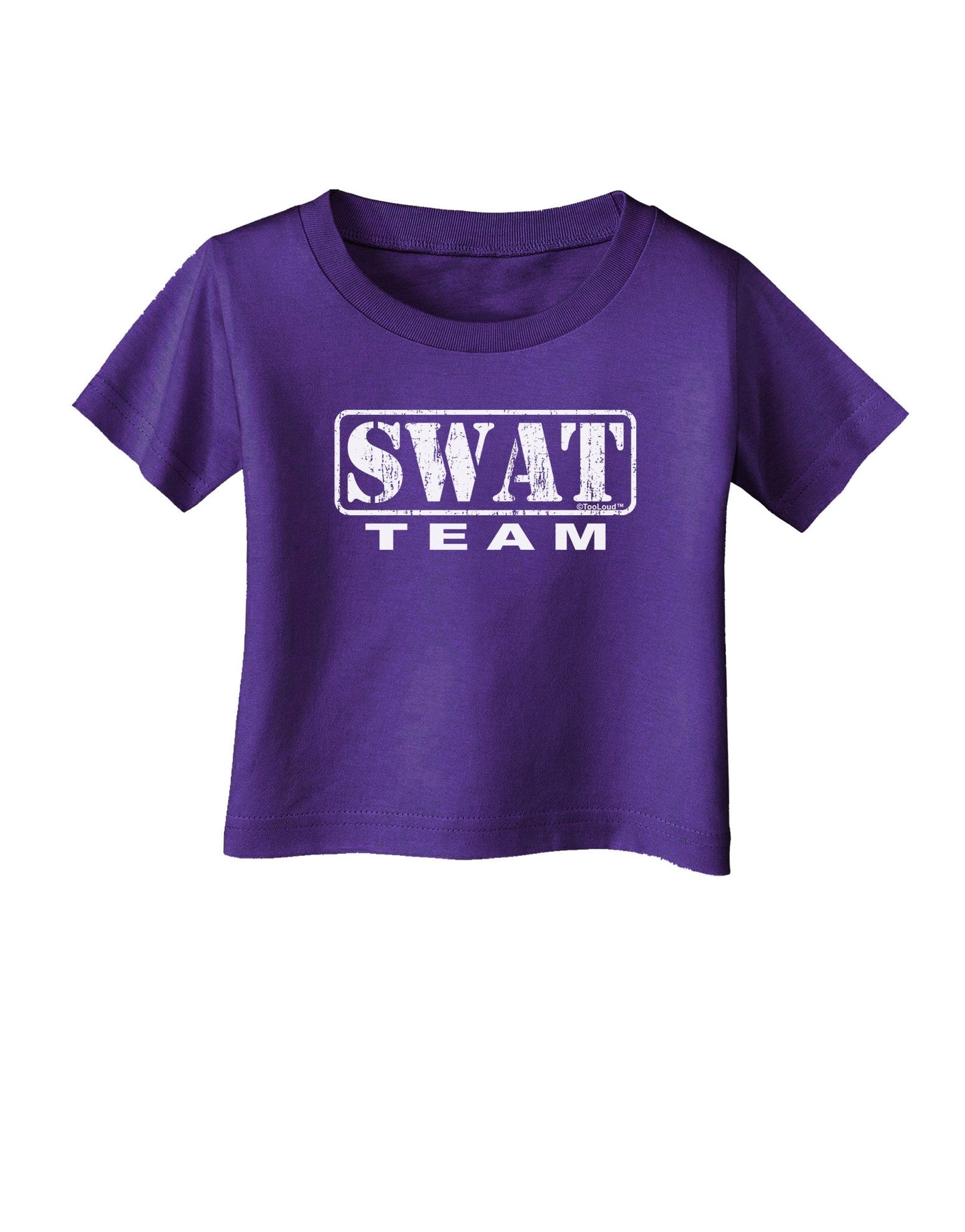 SWAT Team Logo - Distressed Infant T-Shirt Dark-Infant T-Shirt-TooLoud-Purple-06-Months-Davson Sales