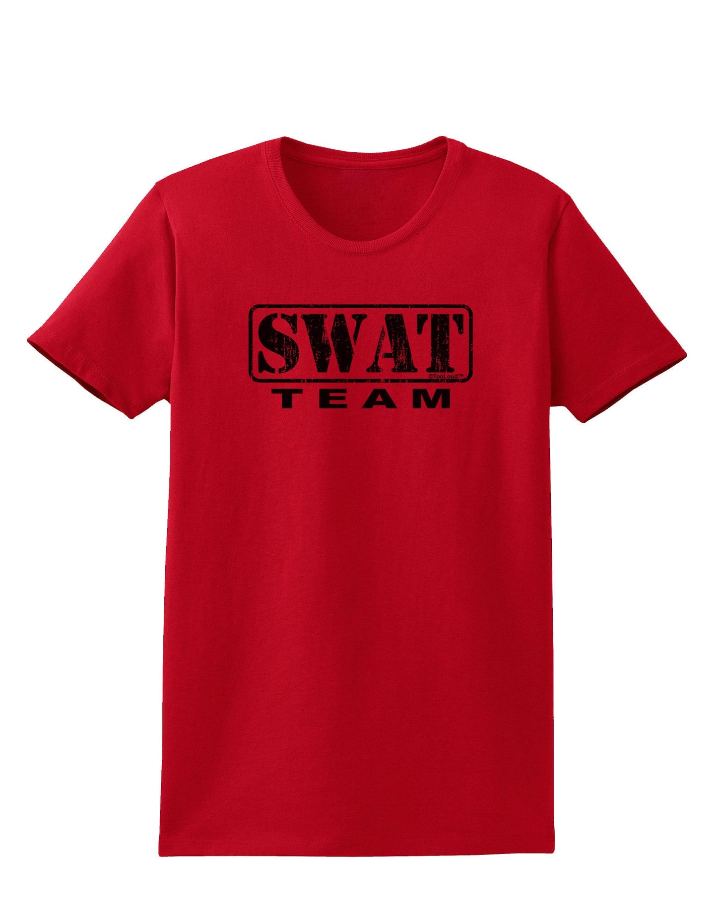 SWAT Team Logo - Distressed Womens T-Shirt-Womens T-Shirt-TooLoud-Red-X-Small-Davson Sales