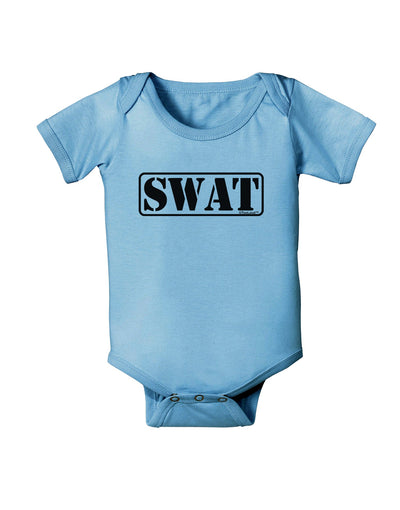 SWAT Team Logo - Text #2 Baby Romper Bodysuit by TooLoud-Baby Romper-TooLoud-Light-Blue-06-Months-Davson Sales