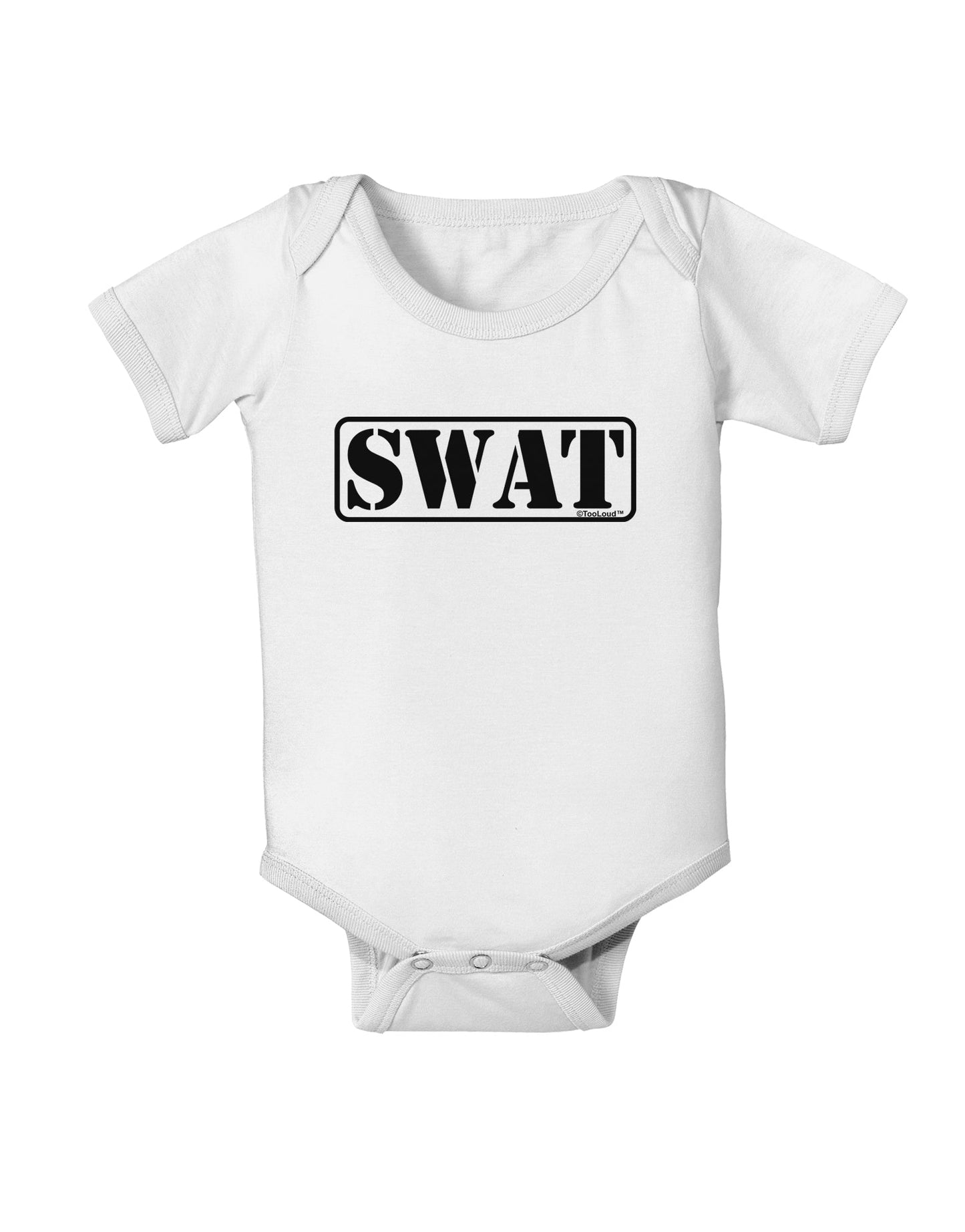 SWAT Team Logo - Text #2 Baby Romper Bodysuit by TooLoud-Baby Romper-TooLoud-White-06-Months-Davson Sales