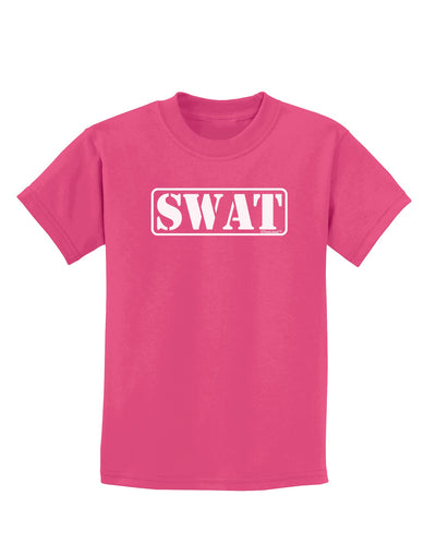 SWAT Team Logo - Text #2 Childrens Dark T-Shirt by TooLoud-Childrens T-Shirt-TooLoud-Sangria-X-Small-Davson Sales