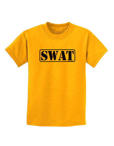 SWAT Team Logo - Text #2 Childrens T-Shirt by TooLoud-Childrens T-Shirt-TooLoud-Gold-X-Small-Davson Sales