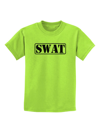 SWAT Team Logo - Text #2 Childrens T-Shirt by TooLoud-Childrens T-Shirt-TooLoud-Lime-Green-X-Small-Davson Sales