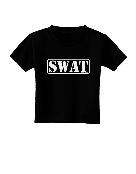 SWAT Team Logo - Text #2 Toddler T-Shirt Dark by TooLoud-Toddler T-Shirt-TooLoud-Black-2T-Davson Sales