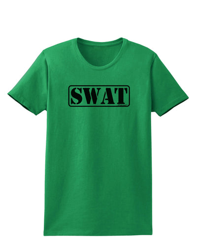 SWAT Team Logo - Text #2 Womens T-Shirt by TooLoud-Womens T-Shirt-TooLoud-Kelly-Green-X-Small-Davson Sales