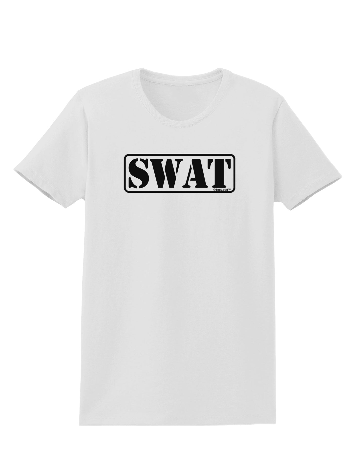 SWAT Team Logo - Text #2 Womens T-Shirt by TooLoud-Womens T-Shirt-TooLoud-White-X-Small-Davson Sales