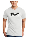 SWAT Team Logo - Text Adult V-Neck T-shirt by TooLoud-Mens V-Neck T-Shirt-TooLoud-White-Small-Davson Sales