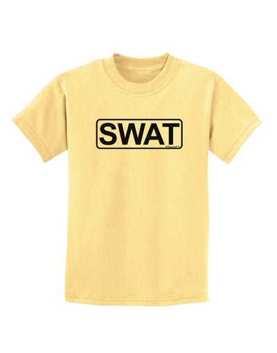 SWAT Team Logo - Text Childrens T-Shirt by TooLoud-Childrens T-Shirt-TooLoud-Daffodil-Yellow-X-Small-Davson Sales