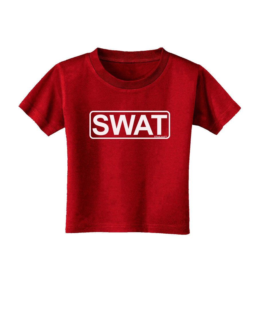 SWAT Team Logo - Text Toddler T-Shirt Dark by TooLoud-Toddler T-Shirt-TooLoud-Black-2T-Davson Sales