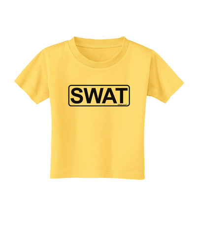 SWAT Team Logo - Text Toddler T-Shirt by TooLoud-Toddler T-Shirt-TooLoud-Yellow-2T-Davson Sales