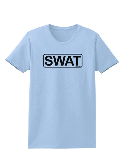 SWAT Team Logo - Text Womens T-Shirt by TooLoud-Womens T-Shirt-TooLoud-Light-Blue-X-Small-Davson Sales