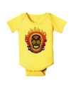 Sacred Calavera Day of the Dead Sugar Skull Baby Romper Bodysuit-Baby Romper-TooLoud-Yellow-06-Months-Davson Sales