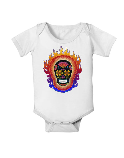 Sacred Calavera Day of the Dead Sugar Skull Baby Romper Bodysuit-Baby Romper-TooLoud-White-06-Months-Davson Sales