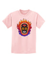 Sacred Calavera Day of the Dead Sugar Skull Childrens T-Shirt-Childrens T-Shirt-TooLoud-PalePink-X-Small-Davson Sales