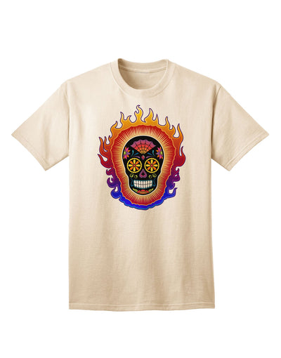 Sacred Calavera: Premium Day of the Dead Sugar Skull Adult T-Shirt - A Unique Expression of Artistic Style-Mens T-shirts-TooLoud-Natural-Small-Davson Sales