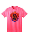 Sacred Calavera: Premium Day of the Dead Sugar Skull Adult T-Shirt - A Unique Expression of Artistic Style-Mens T-shirts-TooLoud-Neon-Pink-Small-Davson Sales