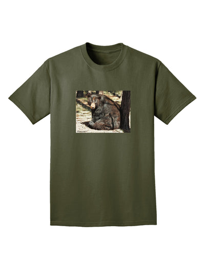 Sad Black Bear Adult Dark T-Shirt-Mens T-Shirt-TooLoud-Military-Green-Small-Davson Sales