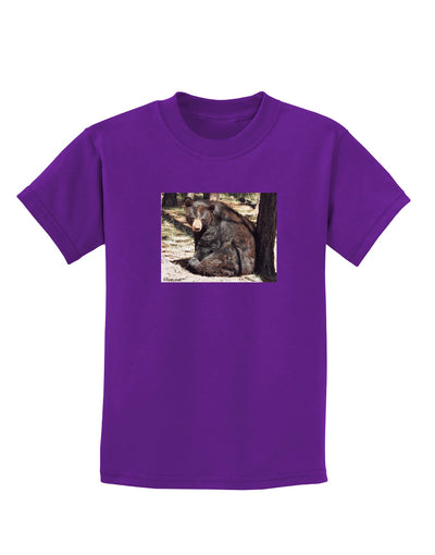 Sad Black Bear Childrens Dark T-Shirt-Childrens T-Shirt-TooLoud-Purple-X-Small-Davson Sales