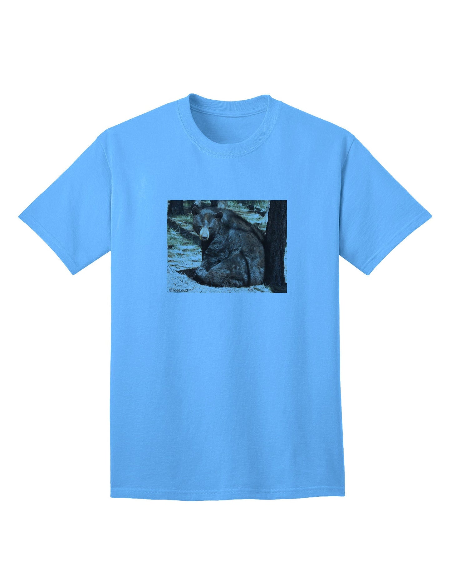Sad Black Bear - Premium Adult T-Shirt for Contemporary Casual Wear-Mens T-shirts-TooLoud-Aquatic-Blue-Small-Davson Sales