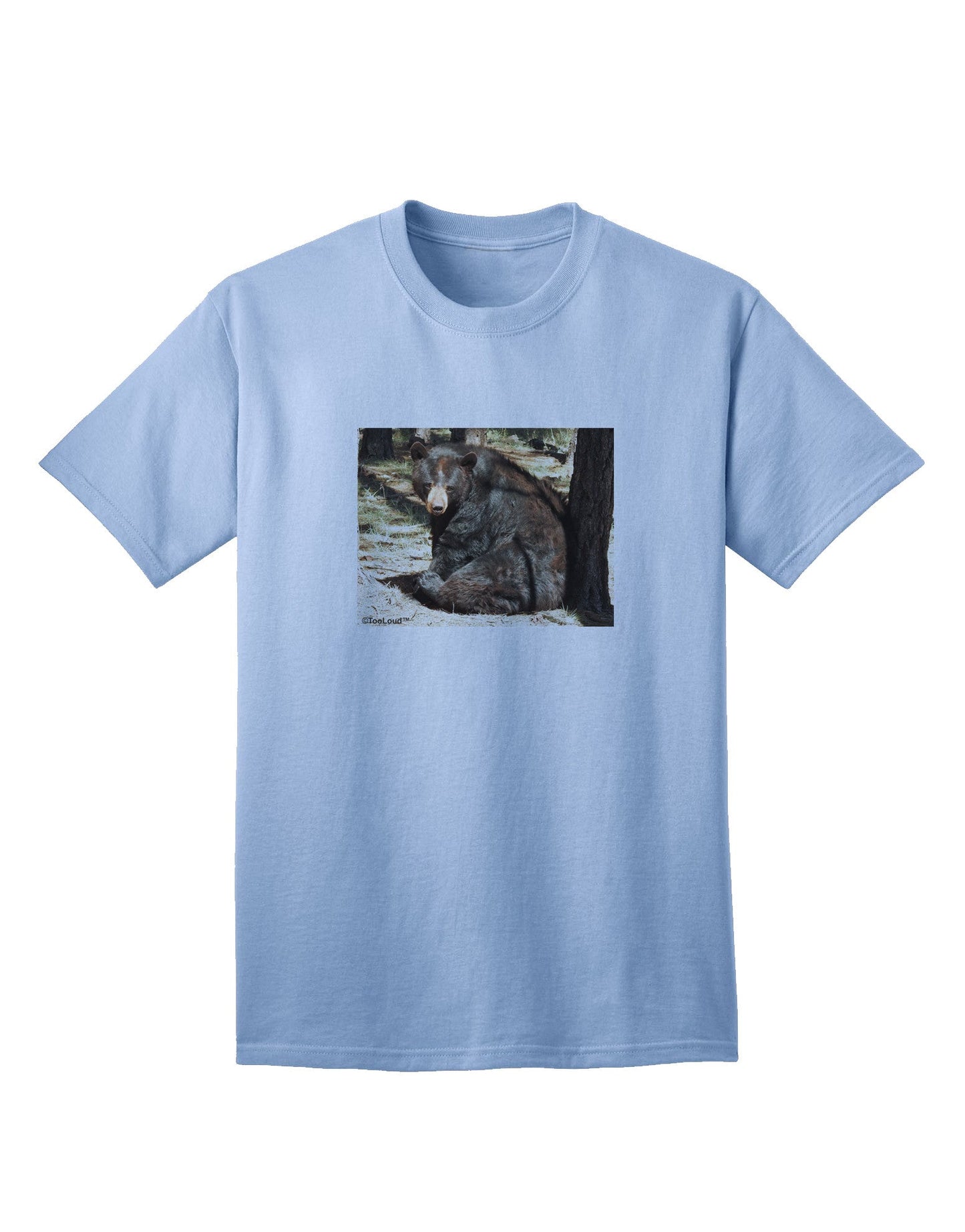Sad Black Bear - Premium Adult T-Shirt for Contemporary Casual Wear-Mens T-shirts-TooLoud-Light-Blue-Small-Davson Sales