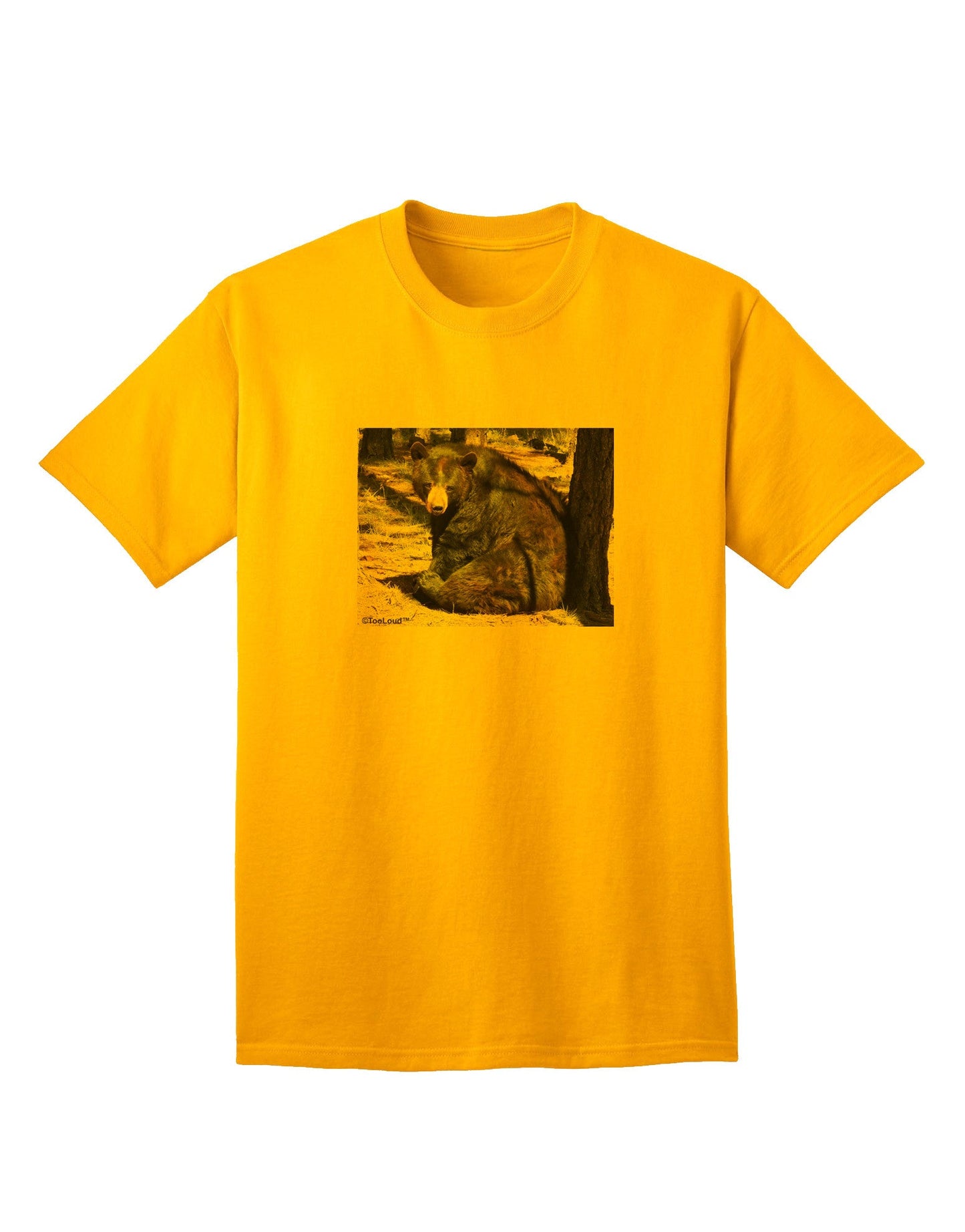 Sad Black Bear - Premium Adult T-Shirt for Contemporary Casual Wear-Mens T-shirts-TooLoud-Gold-Small-Davson Sales