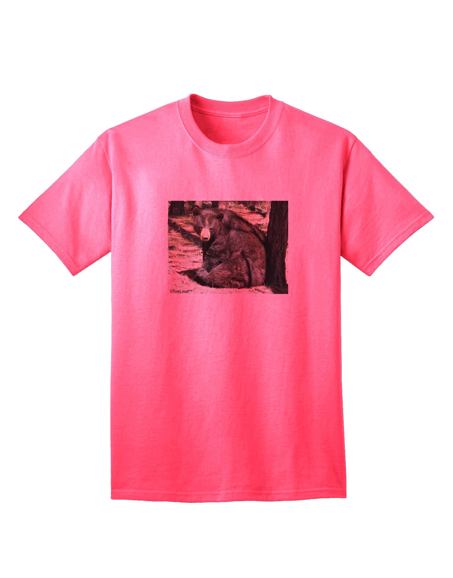 Sad Black Bear - Premium Adult T-Shirt for Contemporary Casual Wear-Mens T-shirts-TooLoud-Neon-Pink-Small-Davson Sales