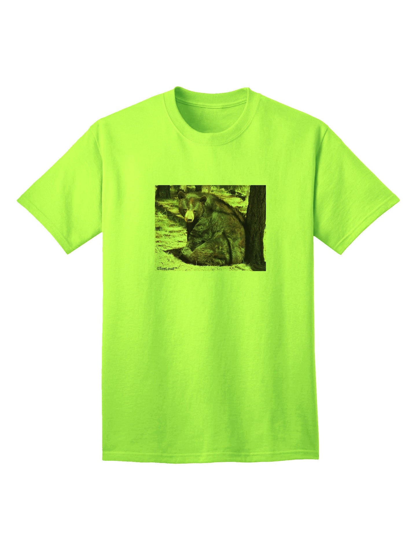 Sad Black Bear - Premium Adult T-Shirt for Contemporary Casual Wear-Mens T-shirts-TooLoud-Neon-Green-Small-Davson Sales