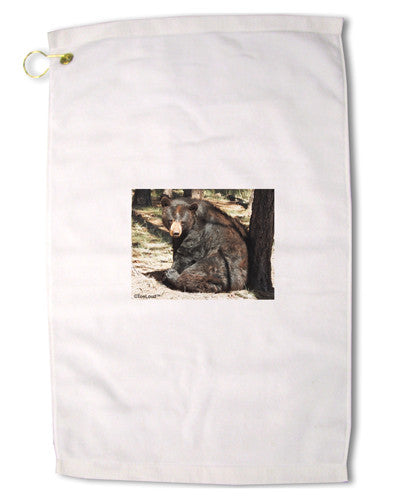 Sad Black Bear Premium Cotton Golf Towel - 16 x 25 inch-Golf Towel-TooLoud-16x25"-Davson Sales