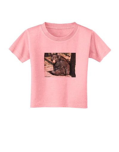 Sad Black Bear Toddler T-Shirt-Toddler T-Shirt-TooLoud-Candy-Pink-2T-Davson Sales